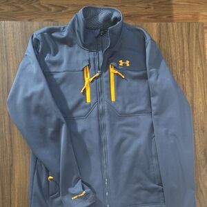 Under Armour Men's Navy Softshell Jacket with Yellow Accents